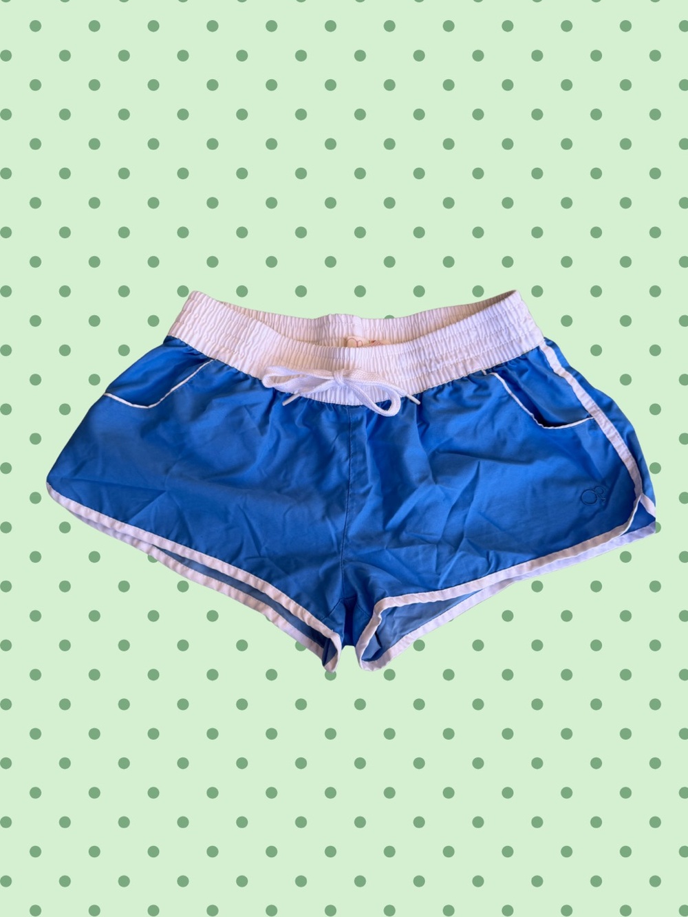 OP Blue Athletic Shorts with White Trim